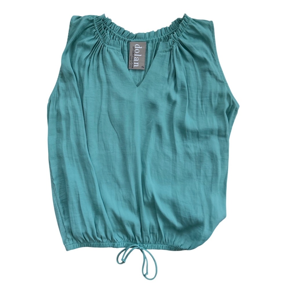 Dolan Left Coast Ayari Seafoam Green Bubble‎ Hem Top XS Sleeveless v neck